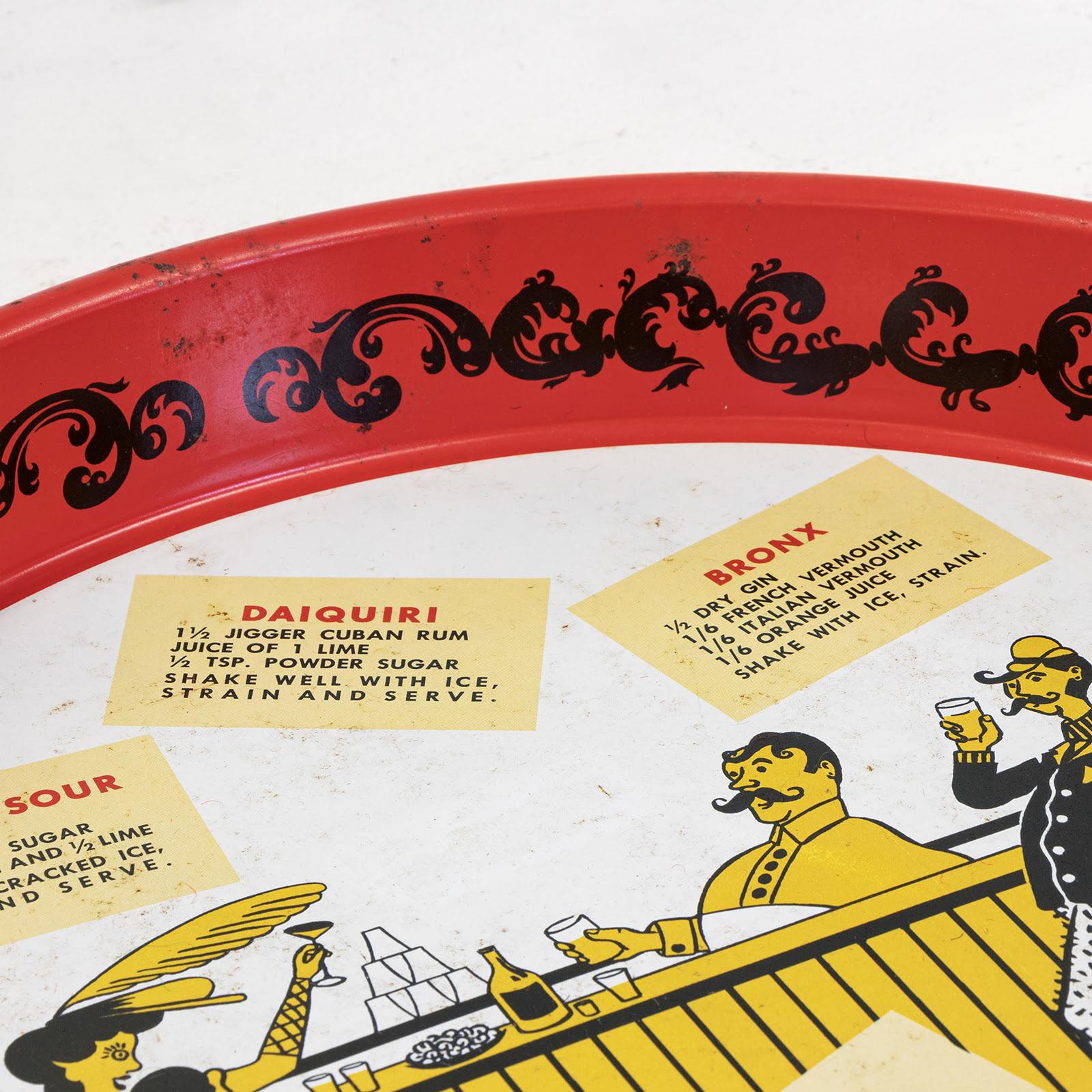 Cocktail shop serving tray